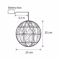 Украшение декоративное Luca Lighting Шар Серебряный D25 см 30 led (8718861660951) - Image 2