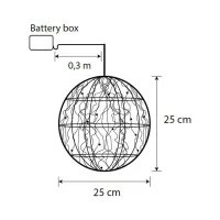 Прикраса декоративна Luca Lighting Куля Срібна D25 см 30 led (8718861660951) - Зображення 2