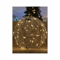 Украшение декоративное Luca Lighting Шар Серебряный D25 см 30 led (8718861660951) - Image 3