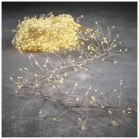 Гірлянда Luca Lighting кластер Мідна срібна струна теплий білий 14 м (8718861852837) - 2