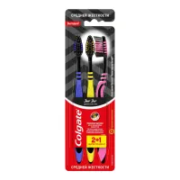 Зубна щітка Colgate Зіг Заг Деревне вугілля середньої жорсткості 3 шт. (8718951305212) - 2