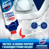 Піна для чищення ванн Domestos Power Foam Для чищення унітазу та ванної Арктична свіжість 435 мл (8720182796400) - 5