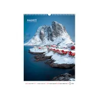 Календар Axent настінний А3 2026 р. Landscapes (8804-26-1-A) - Изображение 2