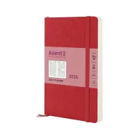 Тижневик Axent датований 2026 Partner Soft Skin, 145х210, червоний (8810-26-06-A) - Зображення 1
