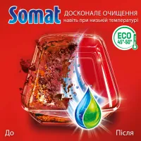 Гель для миття посуду в посудомийці Somat Exellence Duo Gel Антижир 684 мл + 684 мл (9000101819199) - 4
