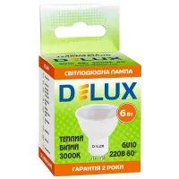 Лампочка Delux 6Вт 3000K 220В GU10 (90019262) - Зображення 2