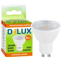 Лампочка Delux 6Вт 3000K 220В GU10 (90019262) - Зображення 3