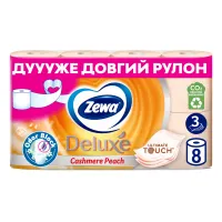 Туалетний папір Zewa Deluxe Персик 3 шари 8 рулонів (9011111035721/7322541171791) - 2