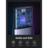 Кишеня зовнішня Ugreen SSD M.2 (NVME) M-KEY UGREEN 3.2 GEN2 CM400 gray (90264) - 3