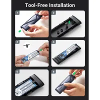 Кишеня зовнішня Ugreen SSD M.2 (NVME) M-KEY UGREEN 3.2 GEN2 CM400 gray (90264) - 7