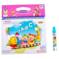 Розвиваюча іграшка Baby Team Книжечка-розмальовка водна Паровозик (9030_паровозик_с_буквами) - 2