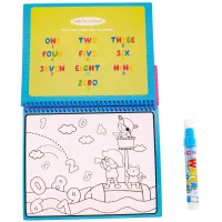 Розвиваюча іграшка Baby Team Книжечка-розмальовка водна Паровозик (9030_паровозик_с_буквами) - 3