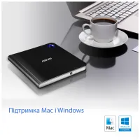 Оптичний привід Blu-Ray ASUS SBW-06D5H-U/BLK/G/AS (90DD02G0-M29000) - 6