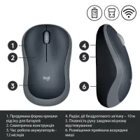 Мишка Logitech M185 swift grey (910-002238) - 4