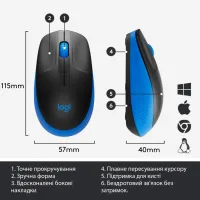 Мишка Logitech M190 Blue (910-005907) - 6