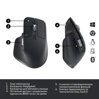 Мышка Logitech MX Master 3S for Business Performance Wireless/Bluetooth Graphite (910-006582) - Изображение 6