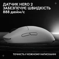 Мишка Logitech G Pro 2 Lightspeed Wireless White (910-007302) - 11