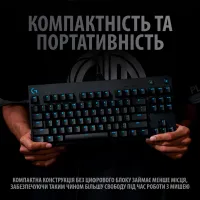 Клавіатура Logitech G PRO Mechanical Gaming USB UA Black (920-009392) - 4