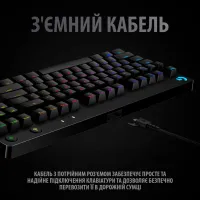 Клавіатура Logitech G PRO Mechanical Gaming USB UA Black (920-009392) - 6