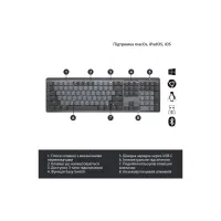 Клавіатура Logitech MX Mechanical Wireless Illuminated Performance UA Graphite (920-010759) - 6