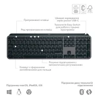 Клавіатура Logitech MX Keys S Wireless UA Graphite (920-011593) - 6
