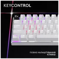 Клавіатура Logitech G Pro X 60 Lightspeed GX Tactile Wireless/Bluetooth UA White (920-011930) - 10