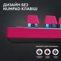 Клавіатура Logitech G PRO X TKL Lightspeed Tactile USB UA Magenta (920-012159) - 5