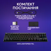 Клавіатура Logitech G515 TKL Lightspeed Tactile Bluetooth UA Black (920-012538) - 8
