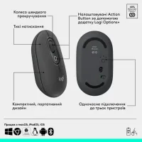 Комплект Logitech POP Icon Combo Bluetooth UA Graphite (920-013156) - 7