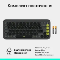Клавіатура Logitech POP Icon Keys Bluetooth UA Graphite (920-013157) - 9