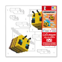 Картина по номерам Santi Майнкрафт Бджілки 25х25 см з алмазною мозаїкою (954928) - 2