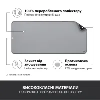 Килимок для мишки Logitech Desk Mat Studio Series Mid Grey (956-000052) - 4