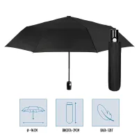 Парасоля Perletti Ombrelli promozionali Складана Автоматична Чорна (96007-01) - Зображення 3