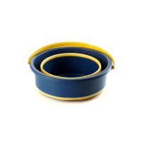 Відро складне СИЛА силіконове 4,6 л orange-black (961001) - 4