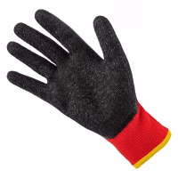 Захисні рукавиці Neo Tools комплект 12шт, поліестер з латексним покриттям, р.10, червоно-чорний (97-645-10) - Image 3