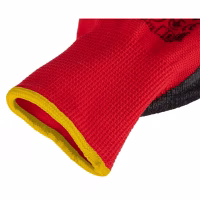 Захисні рукавиці Neo Tools комплект 12шт, поліестер з латексним покриттям, р.10, червоно-чорний (97-645-10) - Image 5