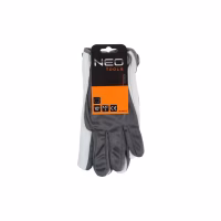 Защитные перчатки Neo Tools козья кожа, фиксация запястья, р.10, черно-белый (97-655-10) - Image 4