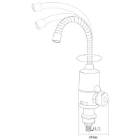Проточний водонагрівач AQUATICA NZ 3.0кВт 0.4-5бар для кухн (9797143) - 2