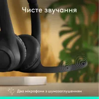 Навушники Logitech Zone 300 Bluetooth Graphite (981-001407) - 2