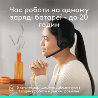 Навушники Logitech Zone 300 Bluetooth Graphite (981-001407) - 5