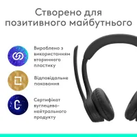 Навушники Logitech Zone 300 Bluetooth Graphite (981-001407) - 7