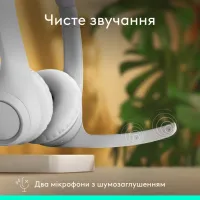 Навушники Logitech Zone 300 Bluetooth Off-White (981-001417) - Зображення 2