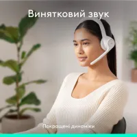 Навушники Logitech Zone 300 Bluetooth Off-White (981-001417) - Зображення 3