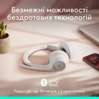 Навушники Logitech Zone 300 Bluetooth Off-White (981-001417) - Зображення 4