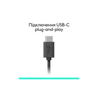 Навушники Logitech H390 USB-C Midnight Black (981-001576) - 4
