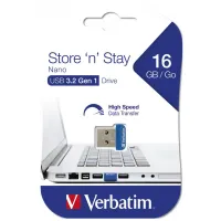 USB флеш накопичувач Verbatim 16GB Store 'n' Stay NANO Blue USB 3.0 (98709) - 5