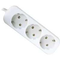 Мережевий подовжувач Defender E318 1.8 m 3 роз white (99221) - 1