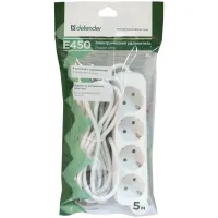 Сетевой удлинитель Defender E450 5.0 m 4 роз white (99227) - Изображение 4