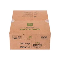Пакети для собак Waucat Біорозкладні МАКСІ 22х33 см 20 рул (300 шт) (9945) - 3