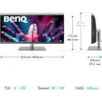 Монітор BenQ PD3420Q (9H.LJHLB.QPE) - 10